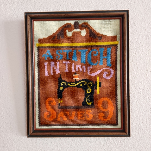 A Stitch In Time Saves 9 ebroidered picture - Picture 1 of 3